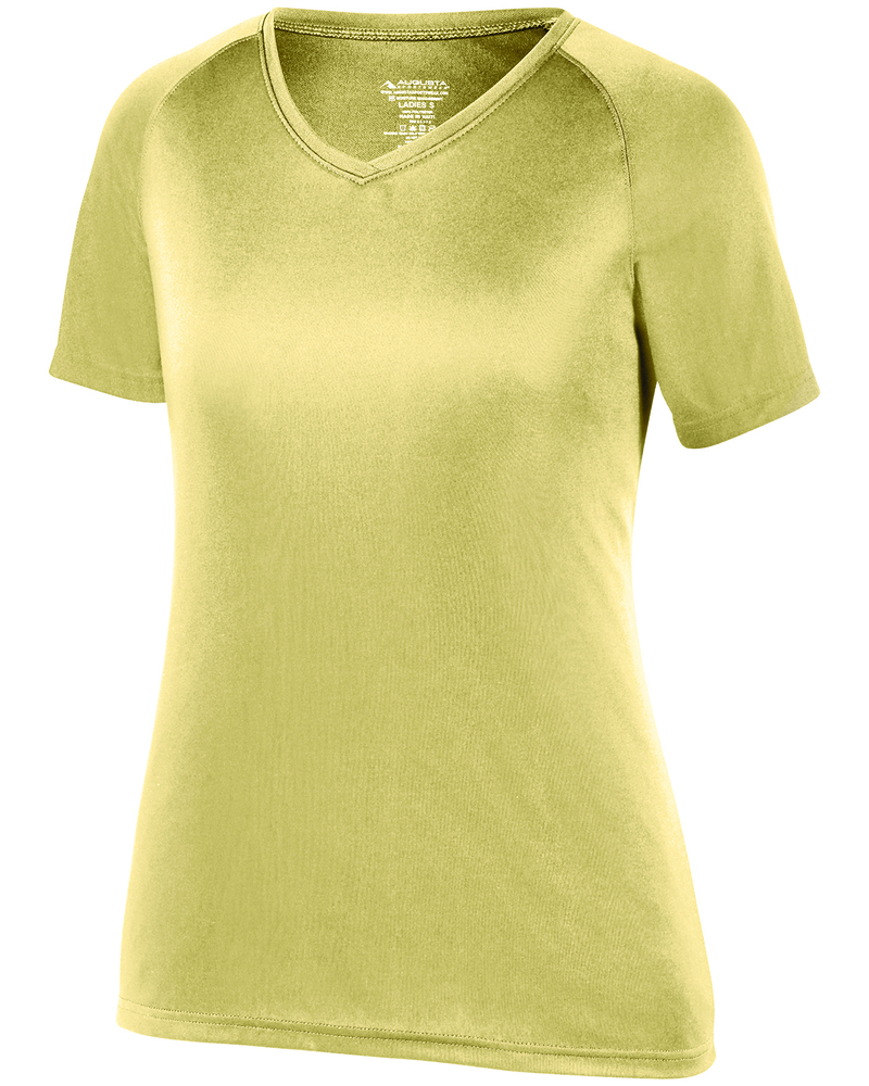 augusta sportswear 2792 ladies attain wicking raglan sleeve tee Front Fullsize