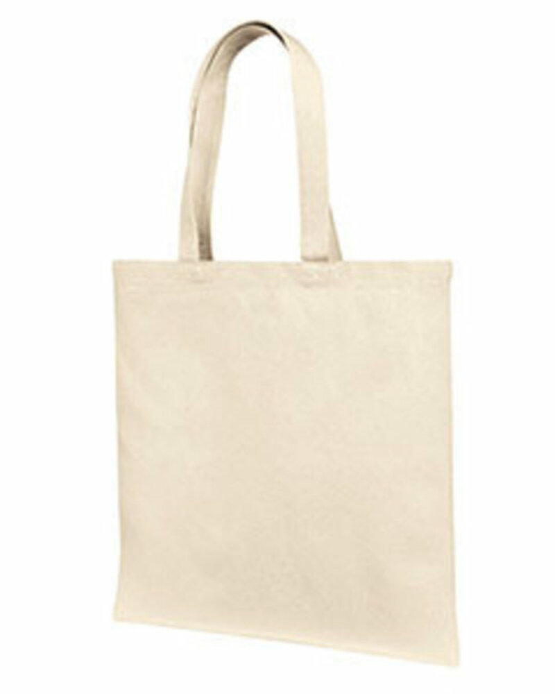 liberty bags lb85113 12 oz., cotton canvas tote bag with self fabric handles Front Fullsize
