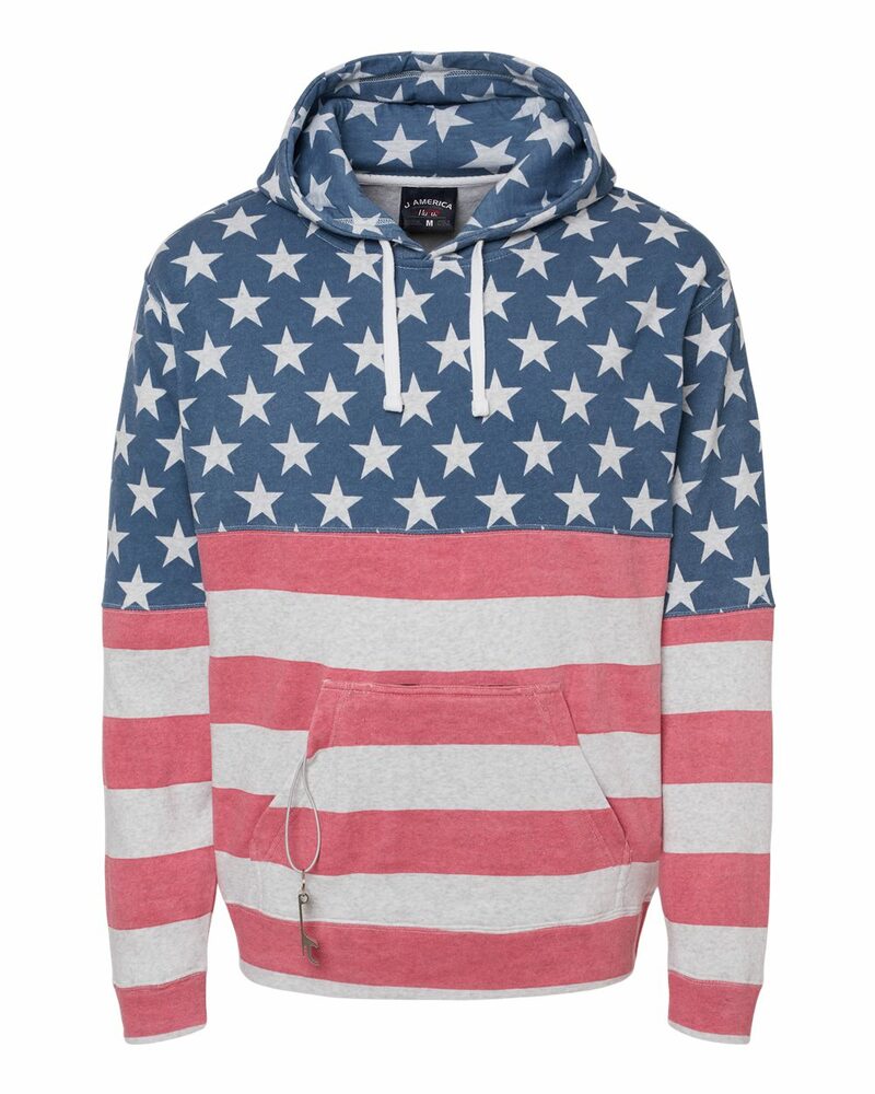 j america ja8815 adult tailgate fleece pullover hooded sweatshirt Front Fullsize
