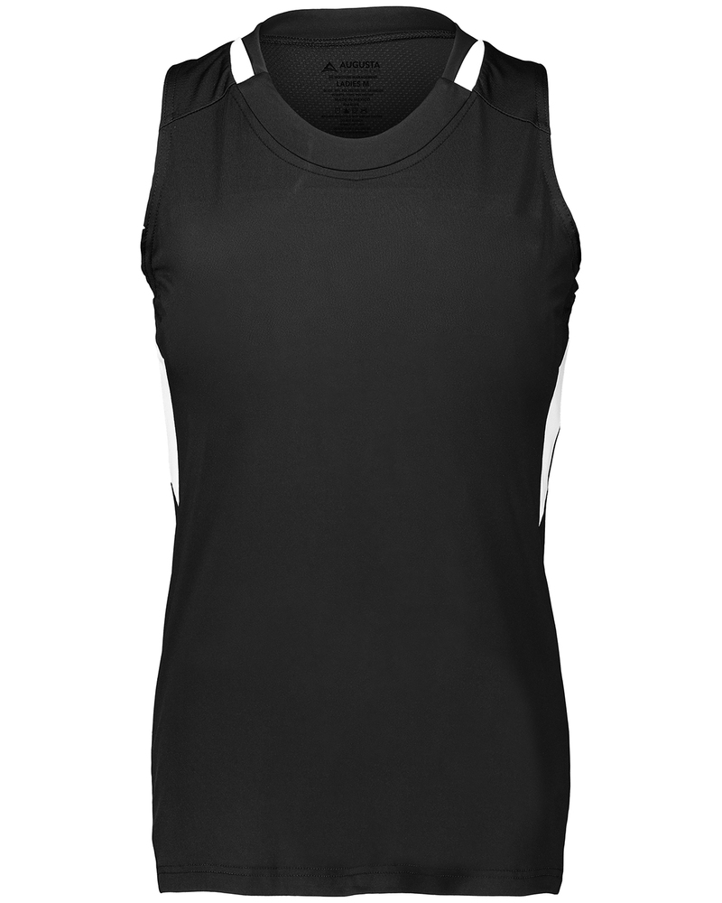 augusta sportswear 2437 girls crossover sleeveless t-shirt Front Fullsize