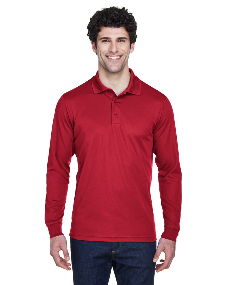 CORE365 88192 Men's Pinnacle Performance Long-Sleeve Piqué Polo Front Fullsize"