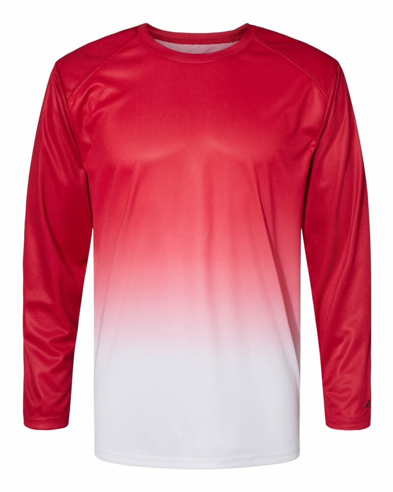 badger sport 4204 ombre l/s tee Front Fullsize