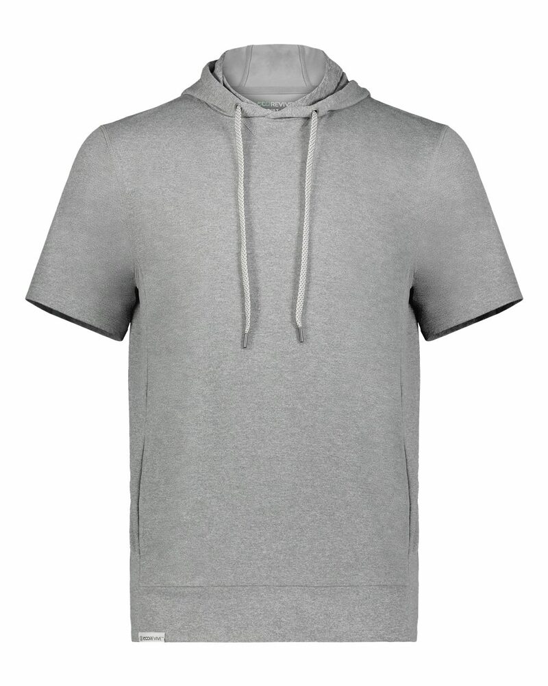 holloway 222505 eco revive™ ventura soft knit short sleeve hoodie Front Fullsize