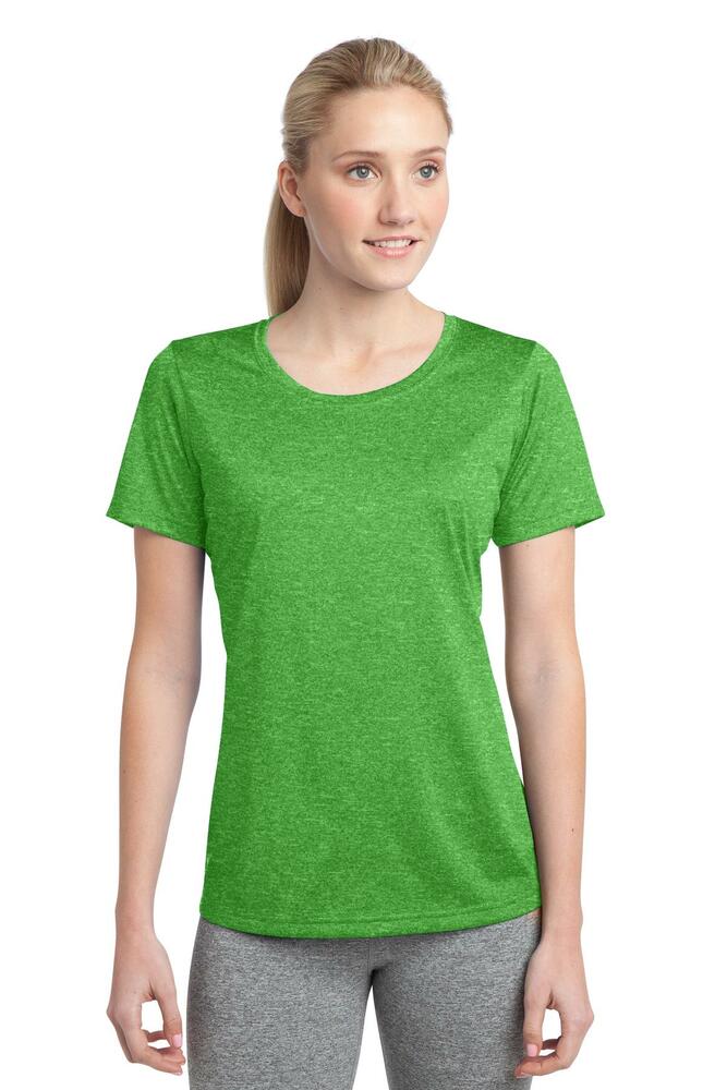 Sport-Tek LST360 Ladies Heather Contender ™ Scoop Neck Tee Front Fullsize"