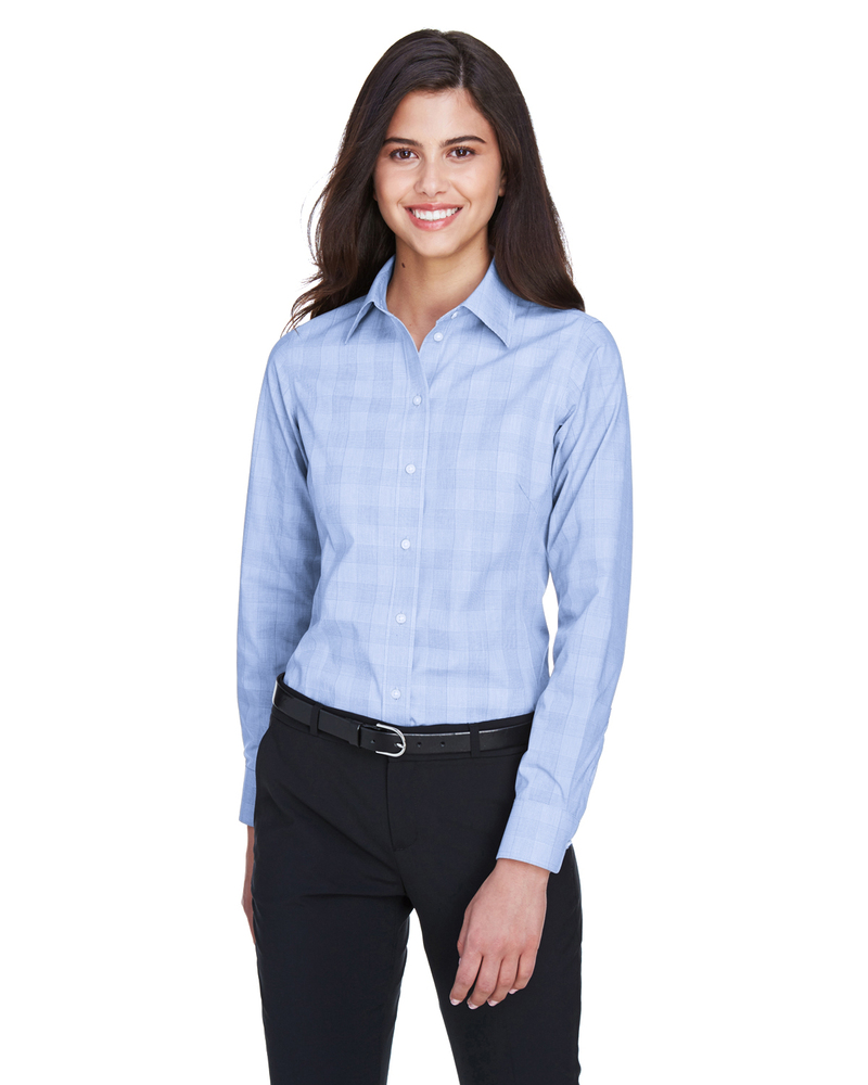 Devon & Jones DG520W Ladies' Crown Woven Collection™ Glen Plaid Front Fullsize"