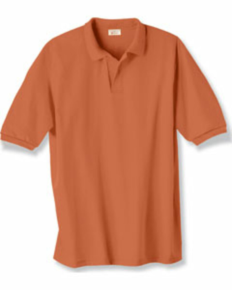 Hanes 054 Adult 50/50 EcoSmart® Jersey Knit Polo Front Fullsize"