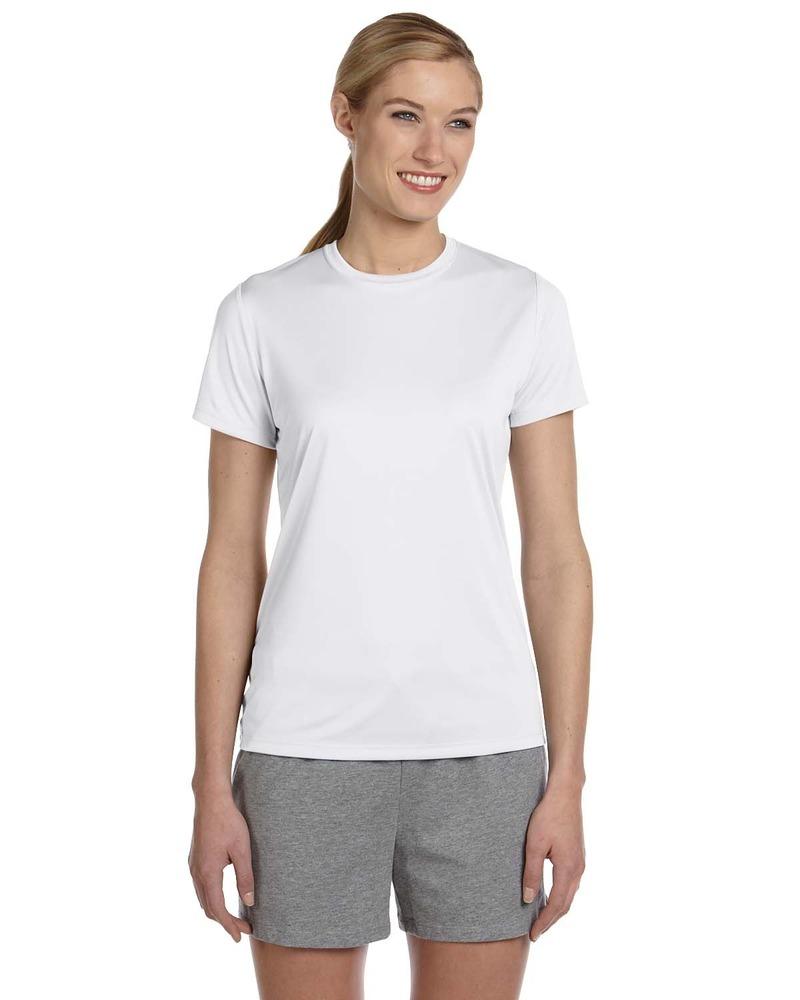 hanes 4830 ladies' cool dri® with freshiq performance t-shirt Front Fullsize