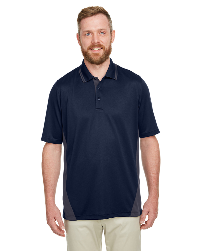 harriton m386t men's tall flash snag protection plus il colorblock polo Front Fullsize