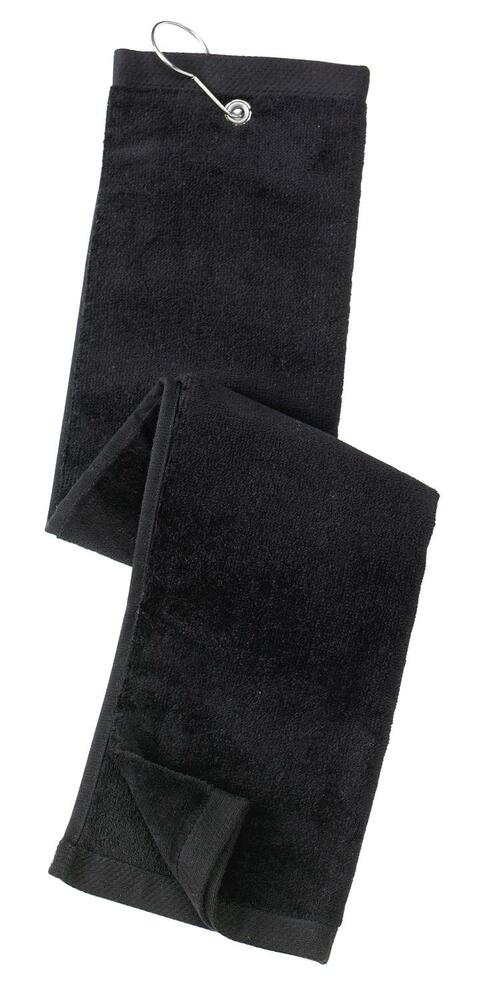 port authority tw50 grommeted tri-fold golf towel Front Fullsize