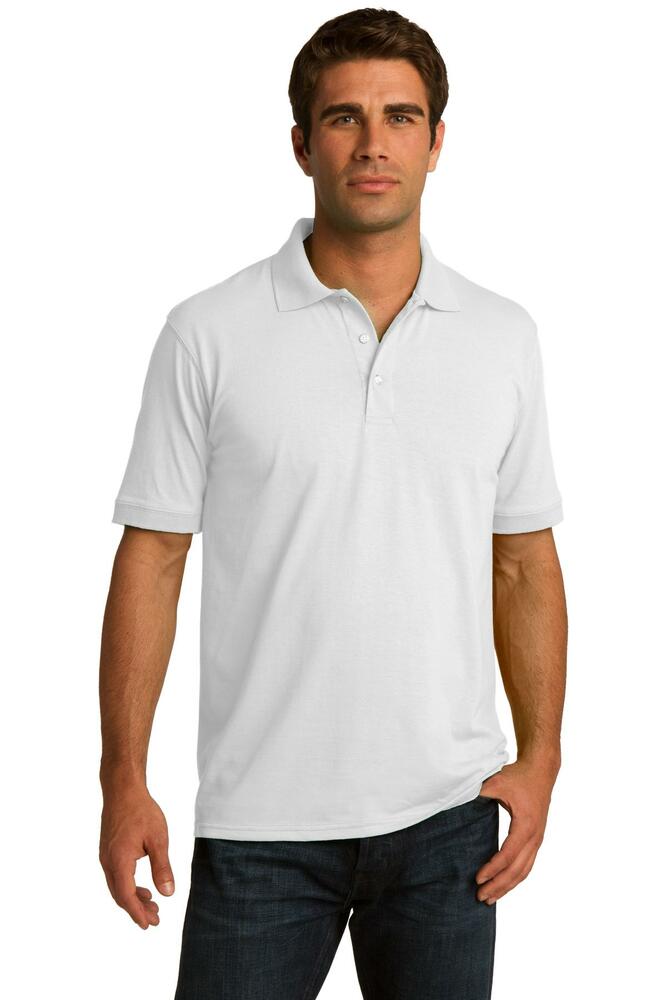 port & company kp55t tall core blend jersey knit polo Front Fullsize