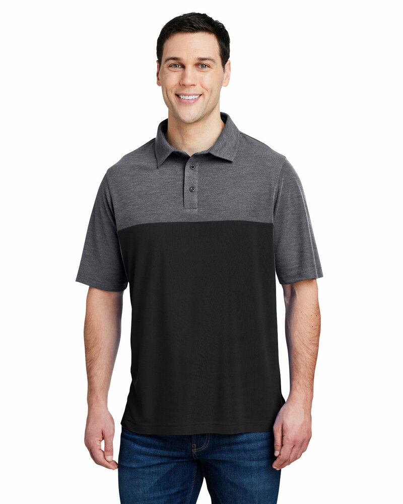 core365 ce112c men's fusion chromasoft colorblock polo Front Fullsize