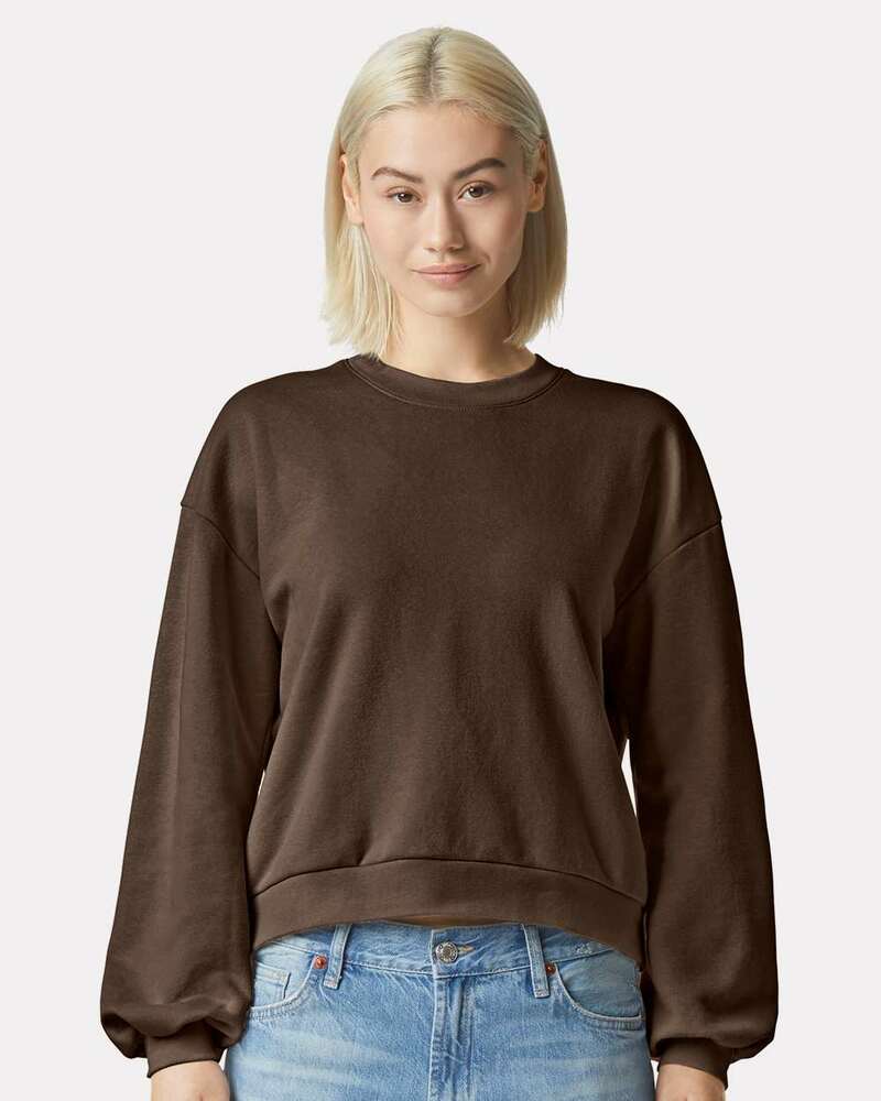 american apparel rf494 ladies' reflex fleece crewneck sweatshirt Front Fullsize