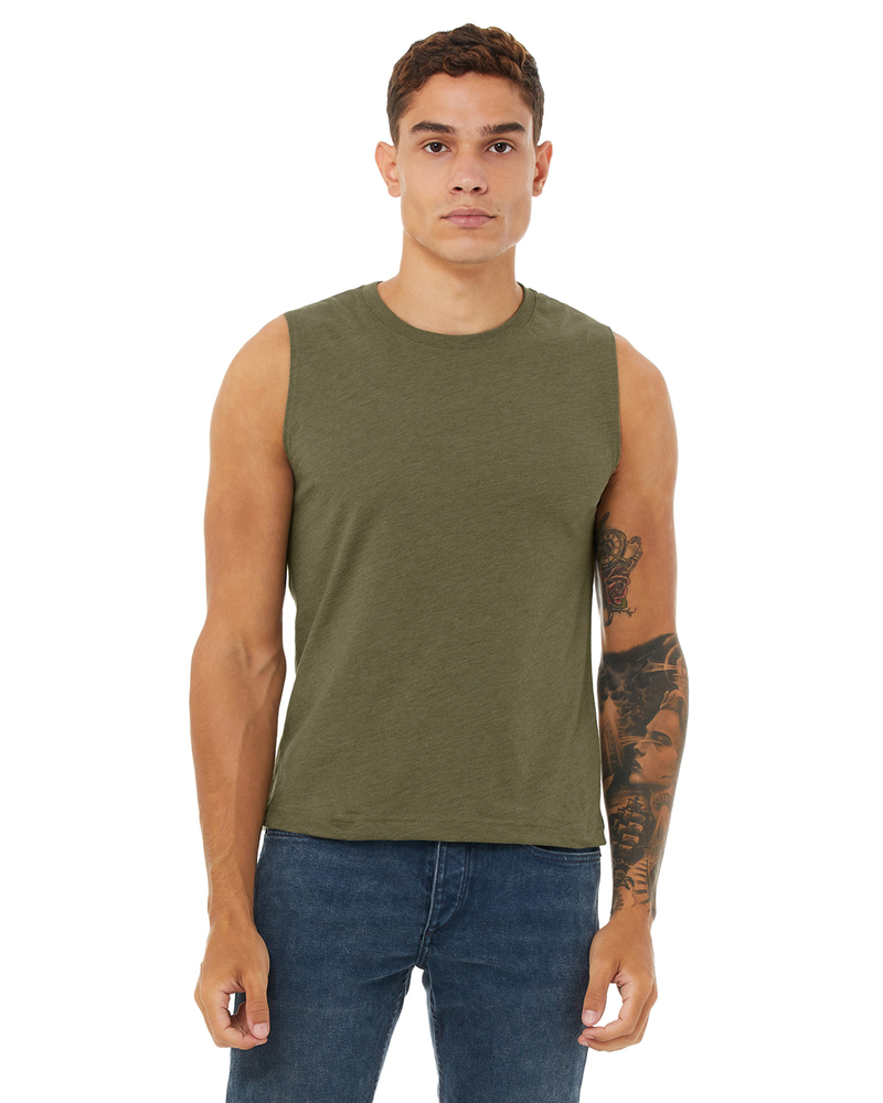 bella + canvas 3483 unisex jersey muscle tank Front Fullsize