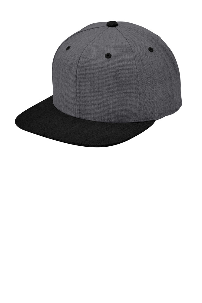 sport-tek stc19 yupoong ® flat bill snapback cap Front Fullsize