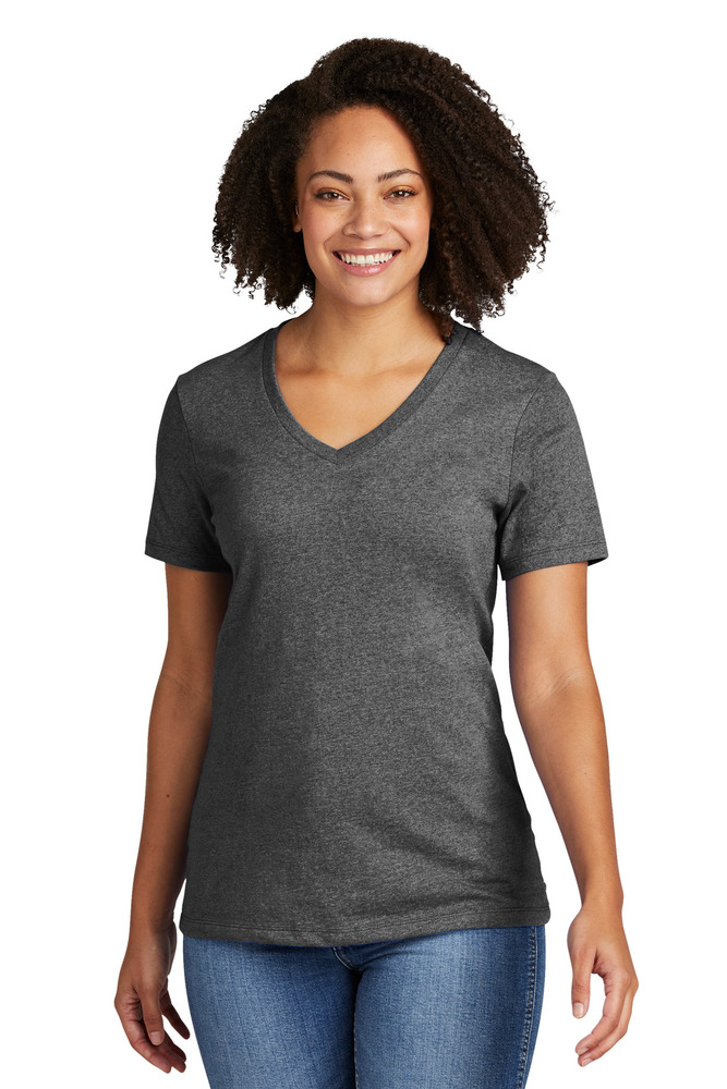 allmade al2303 women's recycled blend v-neck tee Front Fullsize