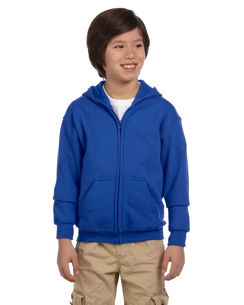 gildan g186b youth heavy blend ™ full-zip hooded sweatshirt Front Fullsize