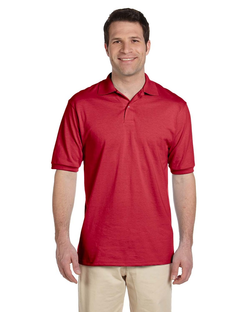 Jerzees 437 Adult SpotShield™ Jersey Polo Front Fullsize"
