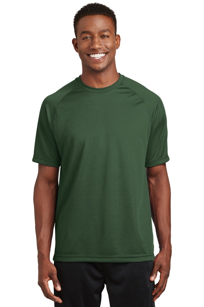 sport-tek t473 dry zone ® short sleeve raglan t-shirt Front Fullsize