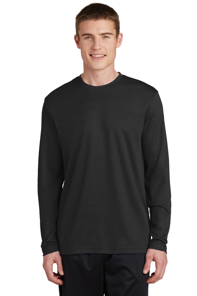 sport-tek st340ls posicharge ® racermesh ® long sleeve tee Front Fullsize