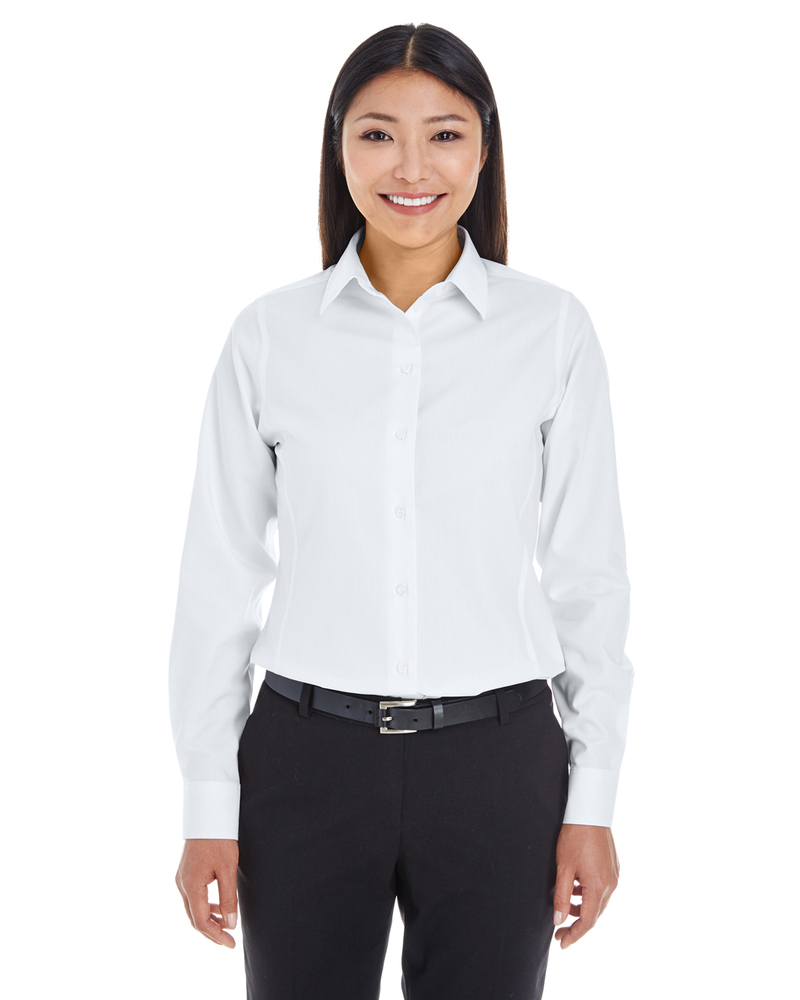 Devon & Jones DG532W Ladies' Crown Woven Collection™ Royal Dobby Shirt Front Fullsize"