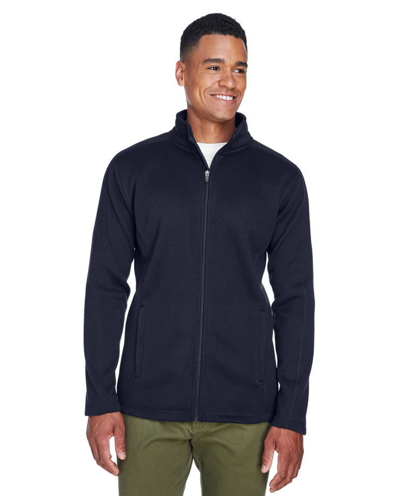 devon & jones dg793 men's bristol full-zip sweater fleece jacket Front Fullsize