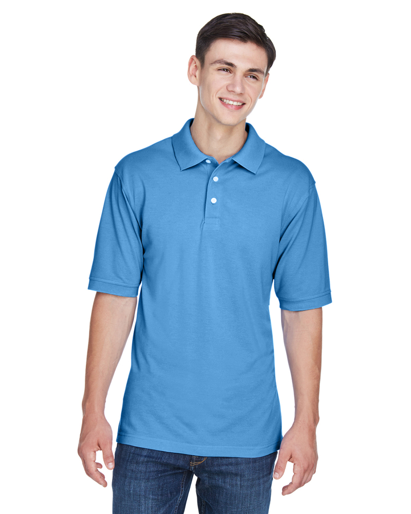 Harriton M265 Men's 5.6 oz. Easy Blend™ Polo Front Fullsize"