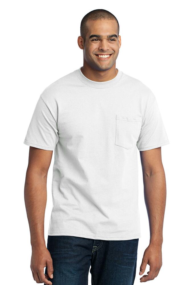 Port & Company Men's Tall Pocket T-Shirt - 5.5 Oz 50/50 Cotton/Poly Blend, Athletic Heather, Size 4XLT - View #11