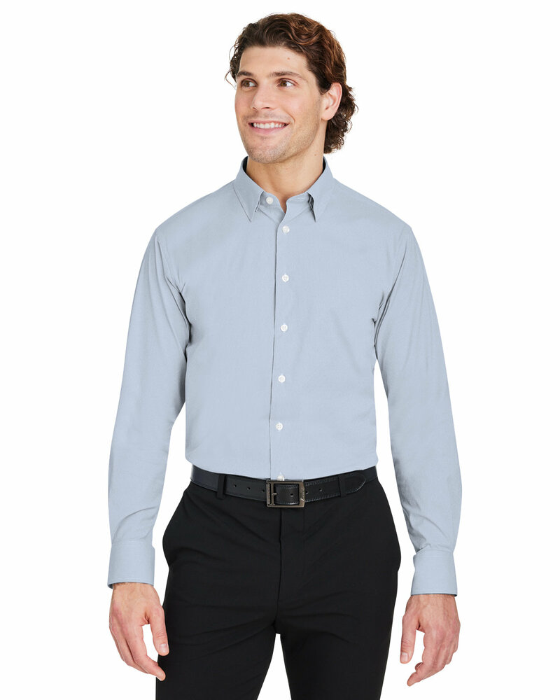 devon & jones dg537 crownlux performance® men's microstripe shirt Front Fullsize