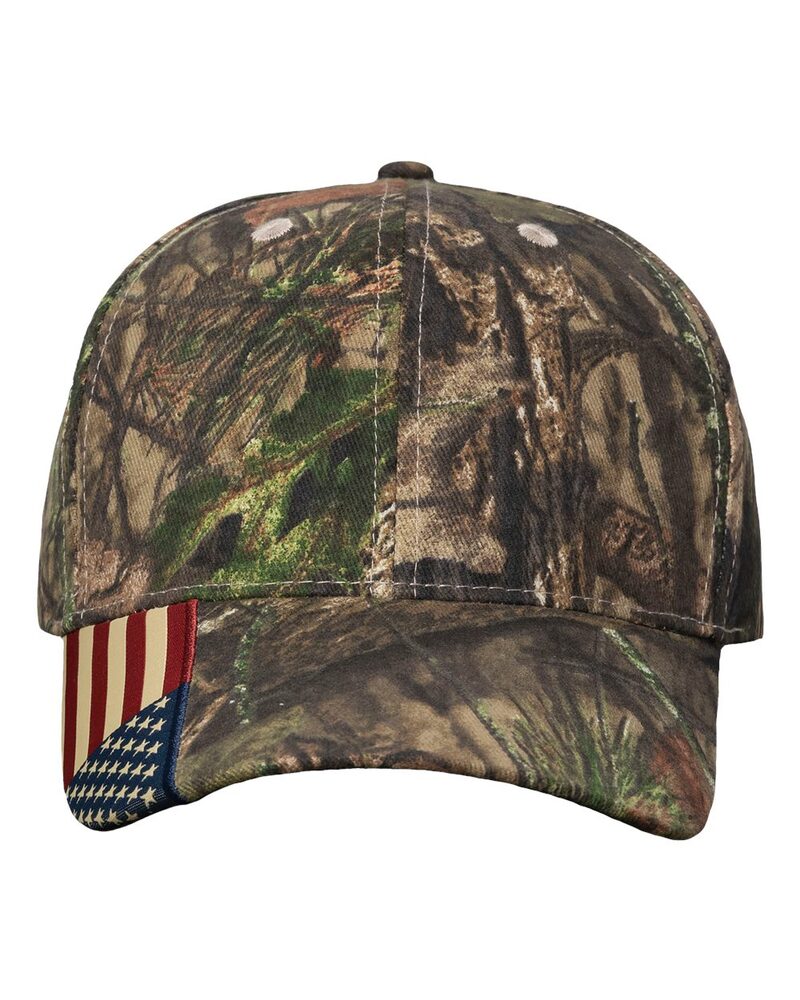 kati lc350 camo woven usa flag cap Front Fullsize