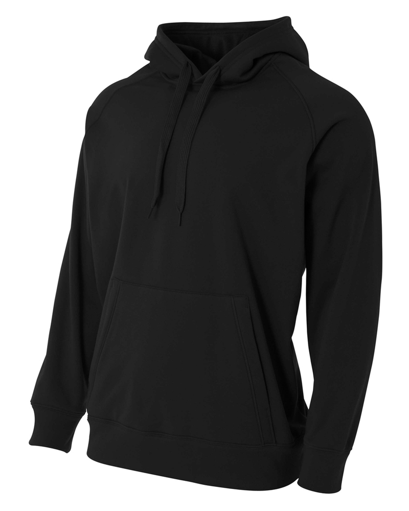 a4 n4237 men's solid tech fleece hoodie Front Fullsize