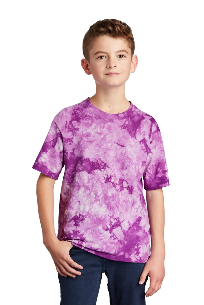 port & company pc145y youth crystal tie-dye tee Front Fullsize