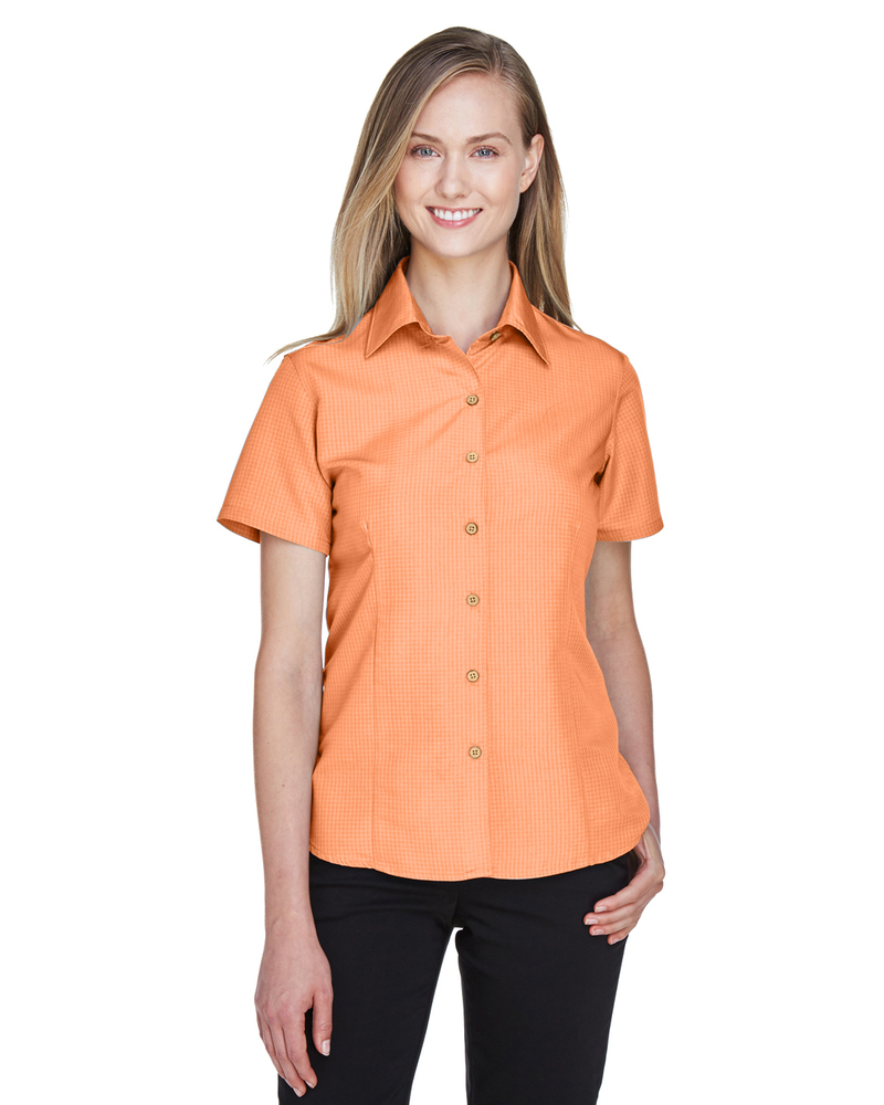 Harriton M560W Ladies' Barbados Textured Camp Shirt Front Fullsize"