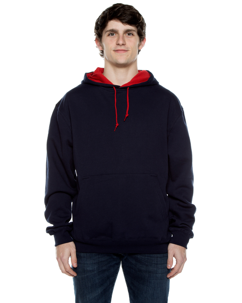 beimar f1023 unisex 10 oz. 80/20 poly/cotton contrast hood sweatshirt Front Fullsize