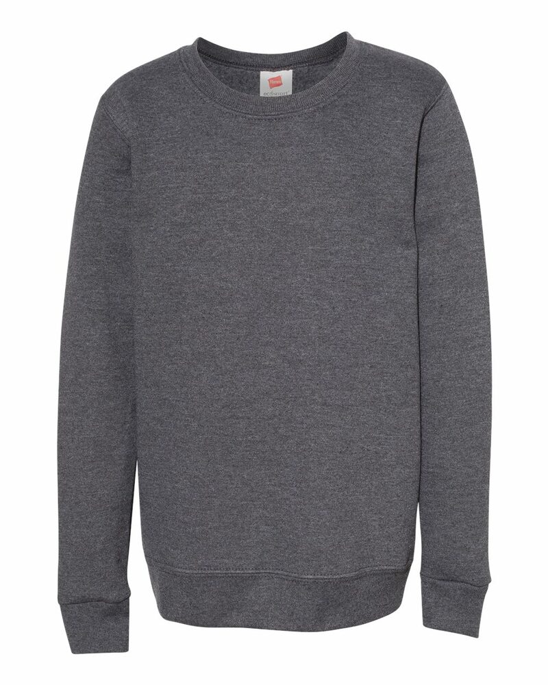 hanes p360 youth comfortblend® ecosmart® 50/50 fleece crew Front Fullsize