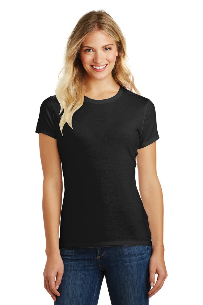 district dm108l women's perfect blend ® cvc tee Front Fullsize