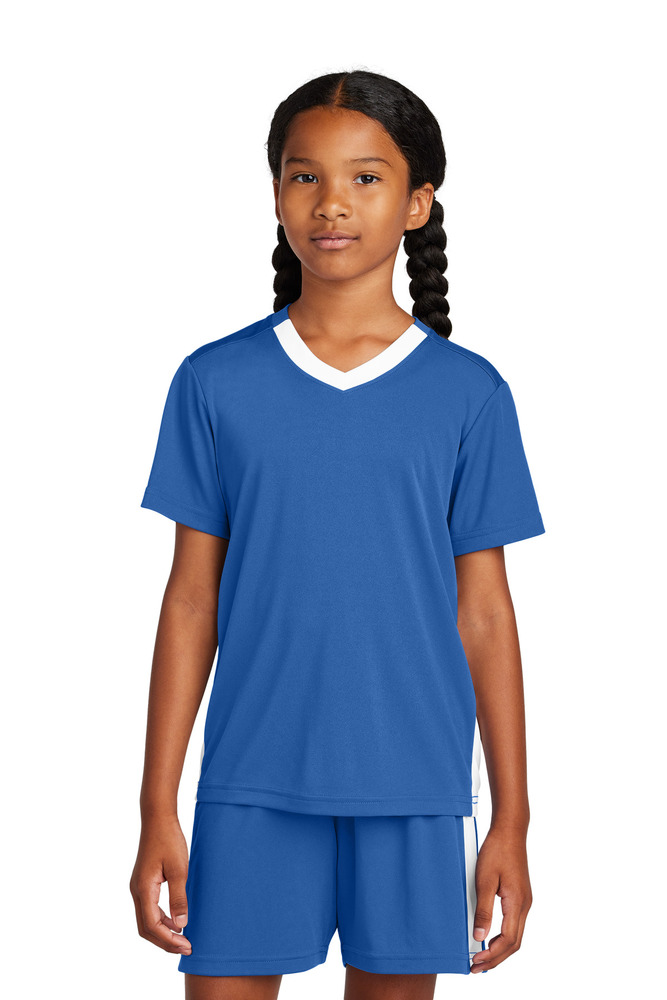 Sport-Tek YST101 Youth Competitor ™ United V-Neck Front Fullsize"