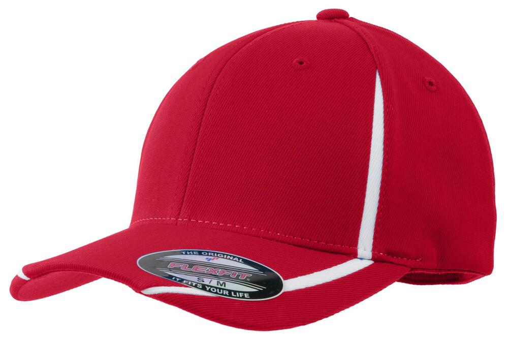 sport-tek stc16 flexfit ® performance colorblock cap Front Fullsize