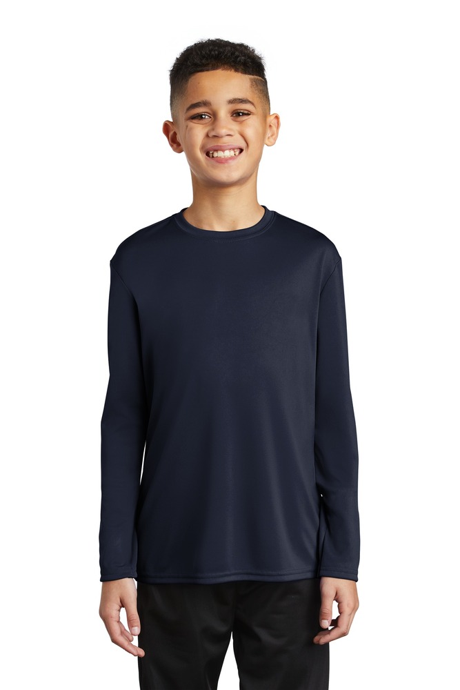 Port & Company PC380YLS Youth Long Sleeve Performance Tee Front Fullsize"