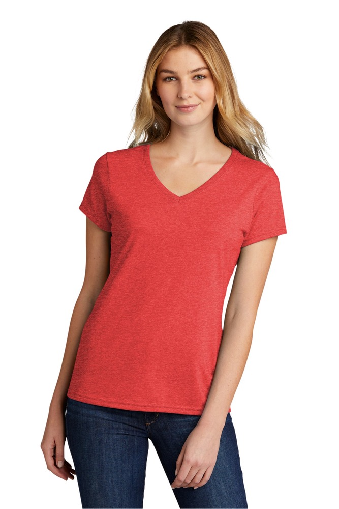 port & company lpc330v ladies tri-blend v-neck tee Front Fullsize