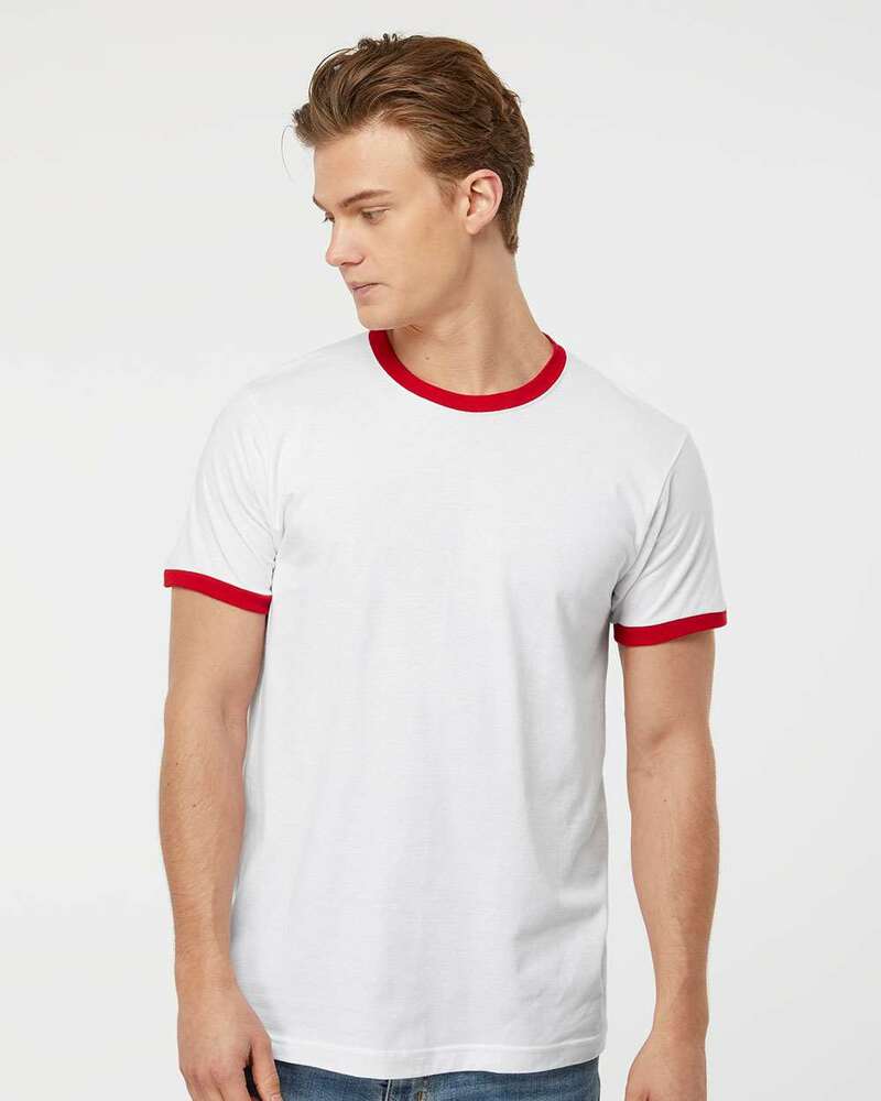 tultex 246 unisex jersey ringer tee Front Fullsize