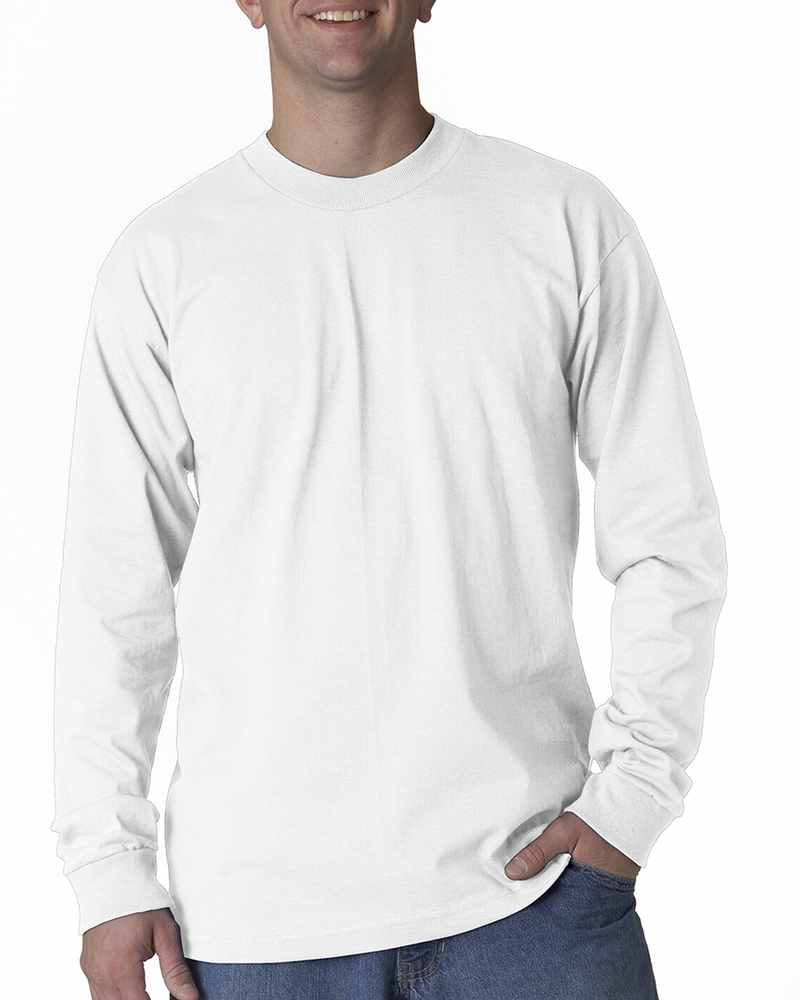bayside ba2955 adult 6.1 oz., cotton long sleeve t-shirt Front Fullsize