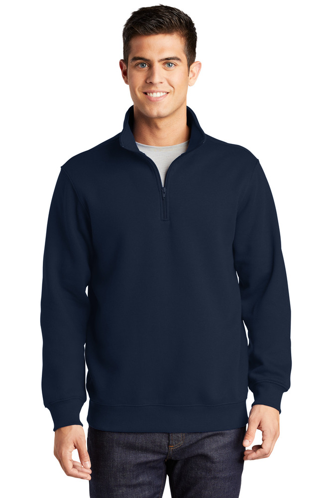 sport-tek st253 1/4-zip sweatshirt Front Fullsize