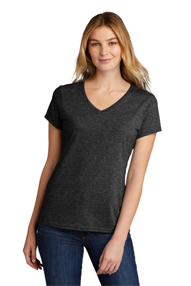 port & company lpc330v ladies tri-blend v-neck tee Front Fullsize