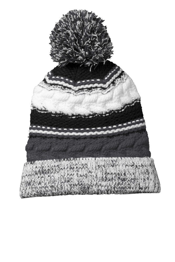 sport-tek stc21 pom pom team beanie Front Fullsize