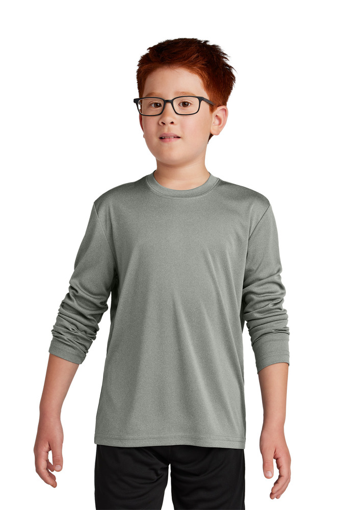 Sport-Tek YST350LS Youth Long Sleeve PosiCharge ® Competitor™ Tee Front Fullsize"