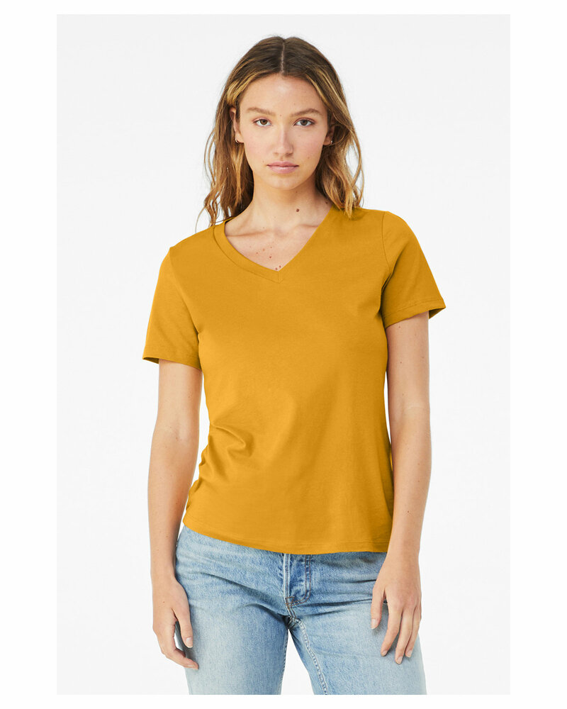 Bella + Canvas 6405 Ladies' Relaxed Jersey V-Neck T-Shirt Front Fullsize"