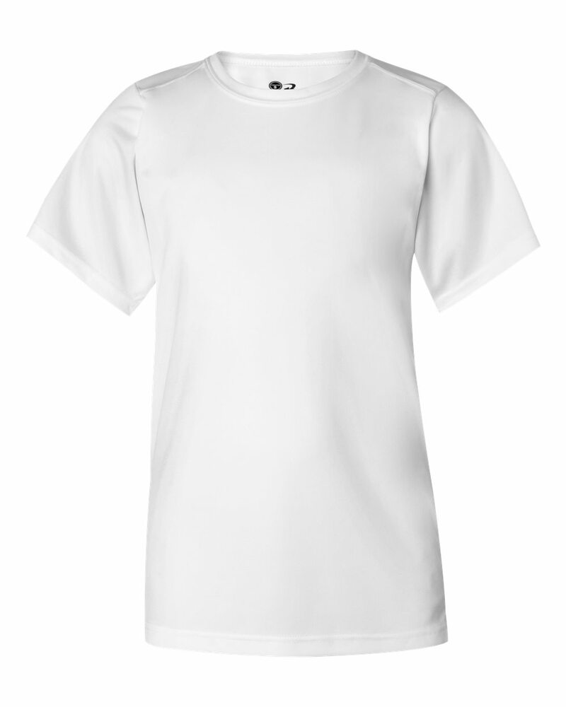 badger sport b2120 youth b-core short-sleeve performance tee Front Fullsize