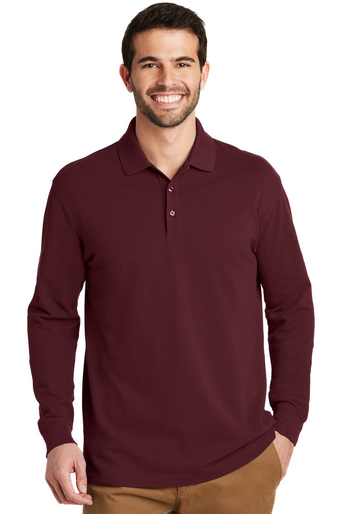 Port Authority K8000LS EZCotton ® Long Sleeve Polo Front Fullsize"