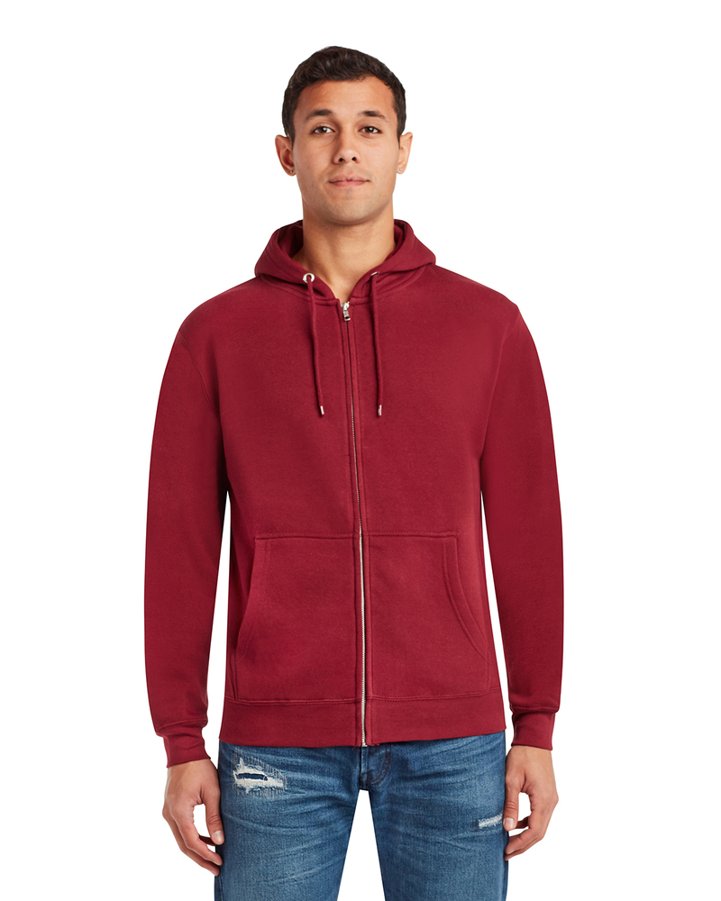 lane seven ls14003 unisex premium full-zip hooded sweatshirt Front Fullsize