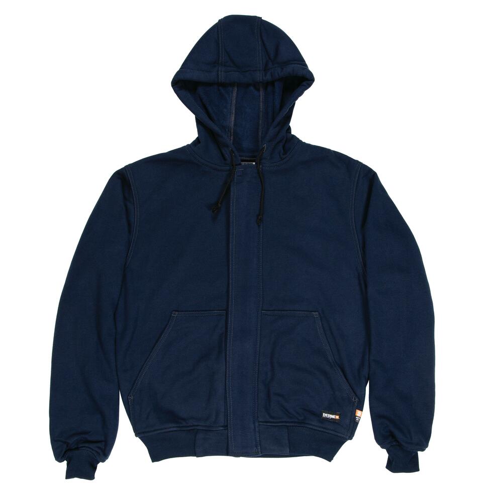 berne frsz19 men's flame resistant full-zip hooded sweatshirt Front Fullsize